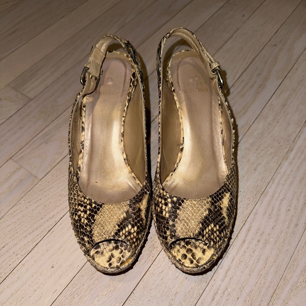 Stuart Weitzman Snakeskin Wedge